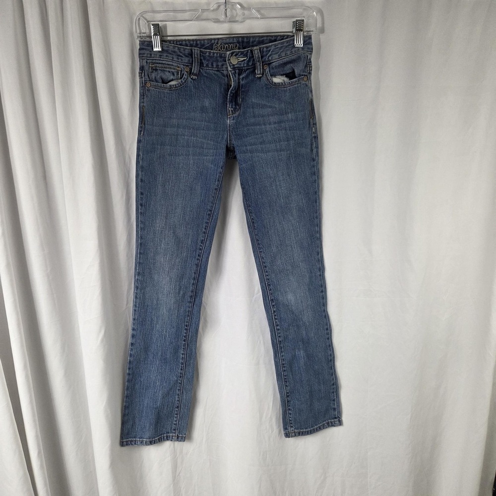 Old Navy Jeans Girls 12 Blue Medium Wash Low Rise Skinny Stretch Denim Pants